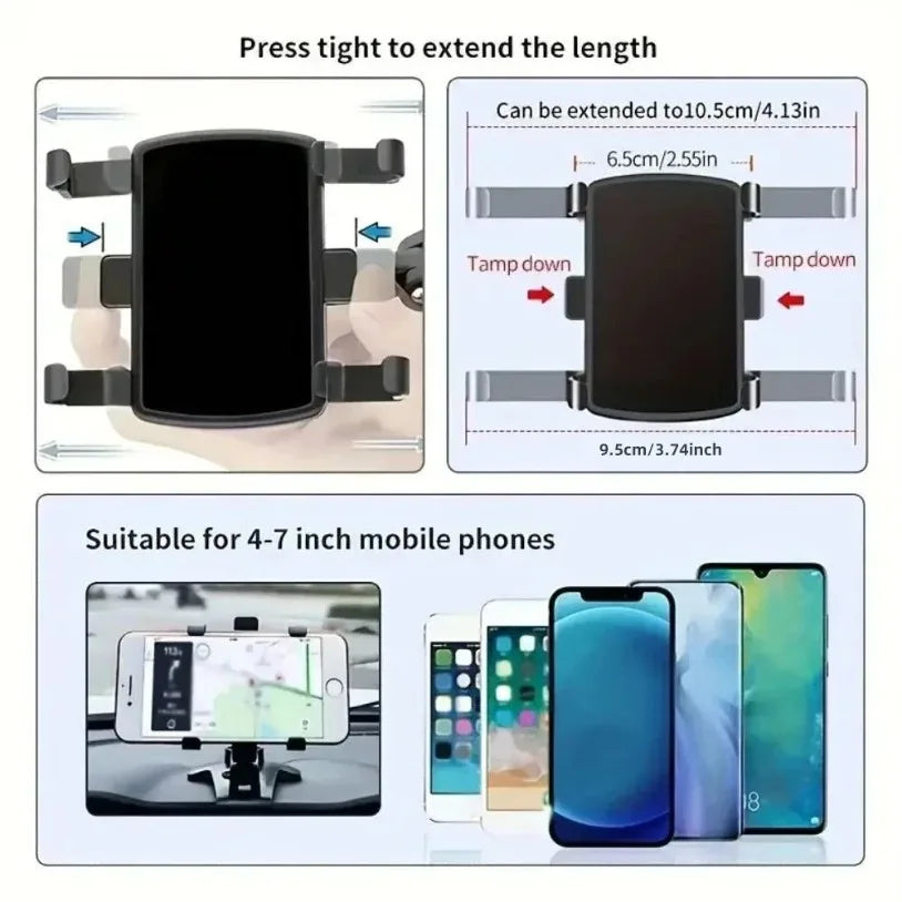 2025 New Universal 360° Rotation Car Phone Holder Stand Dashboard Car