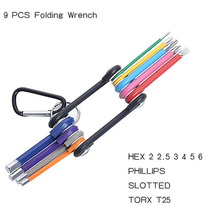 Allen Key Set L Wrench Kit For Allen Screw 9PCS Long Arm Hex Key Set