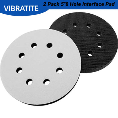 2 Pack  Interface Pad 5 Inch 8 Holes Hook and Loop Soft Sponge Cushion