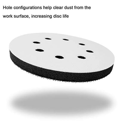 2 Pack  Interface Pad 5 Inch 8 Holes Hook and Loop Soft Sponge Cushion