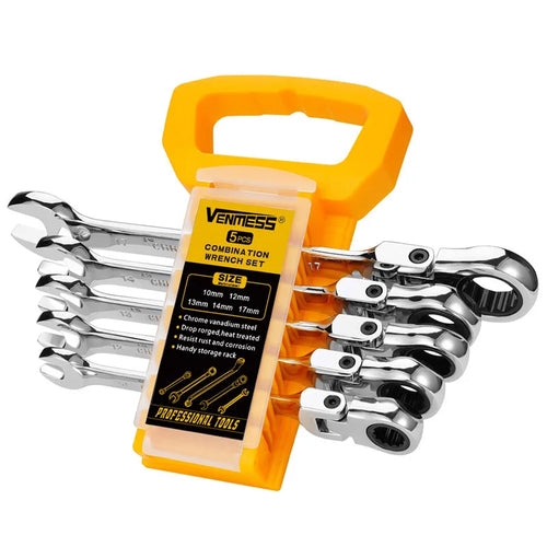 Flex-Head Ratcheting Wrench Set,Combination Ended Spanner Kits