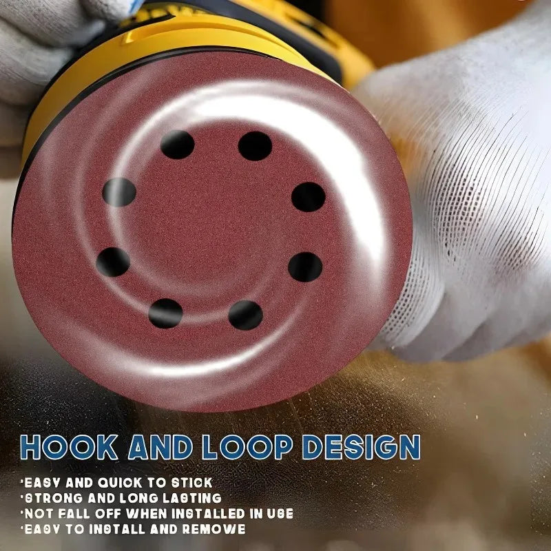 Universal 8 Hole Sanding Discs 125mm Sandpaper for Metal Wood Glass