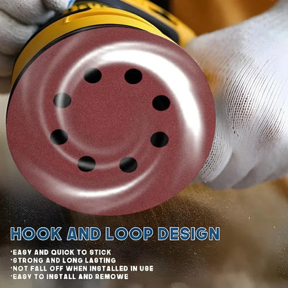 Universal 8 Hole Sanding Discs 125mm Sandpaper for Metal Wood Glass