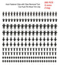 190PCS rivet fasteners, 6 models and sizes, body fixing clip bumper,