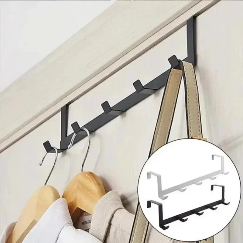 1 Piece Of Household Space Saving  Five Hook Door Hanger Hook  Easy To