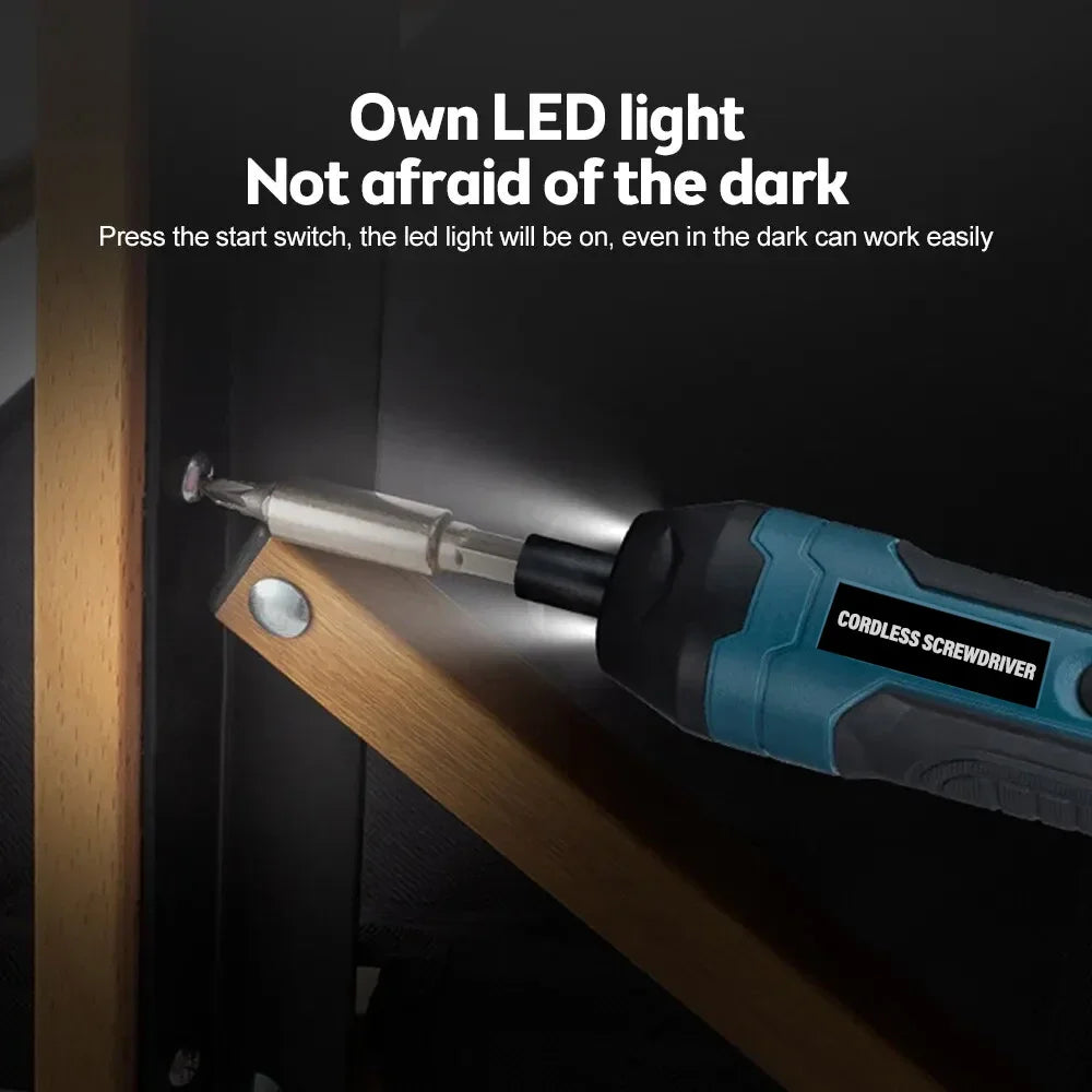 Mini Cordless Electric Screwdriver Rechargeable 1300mah Power Drill