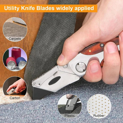 10/30/50Pcs Trapezoid Utility Knife Blades Set Steel Material DIY Art