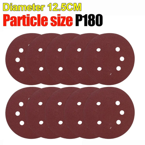 Universal 8 Hole Sanding Discs 125mm Sandpaper for Metal Wood Glass