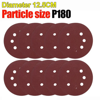 Universal 8 Hole Sanding Discs 125mm Sandpaper for Metal Wood Glass