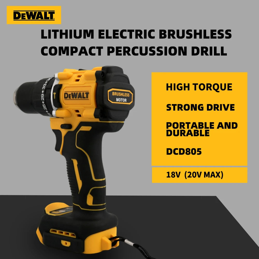 DeWalt DCD805 20V Brushless Cordless Impact Drill 1/2 Rechargeable