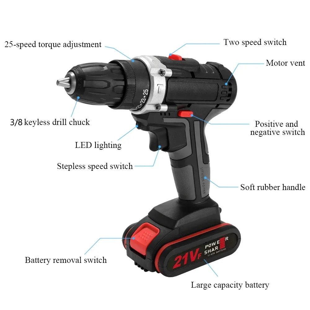 21V Electric Impact Cordless curtain High-power Lithium Battery