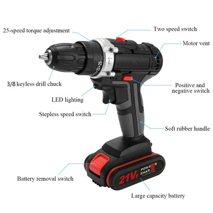 21V Electric Impact Cordless curtain High-power Lithium Battery