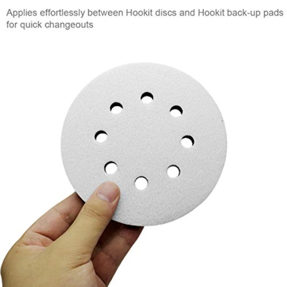 2 Pack  Interface Pad 5 Inch 8 Holes Hook and Loop Soft Sponge Cushion