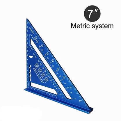 New 7Inch Triangle Ruler Measurement Tool Aluminium Alloy Carpenter