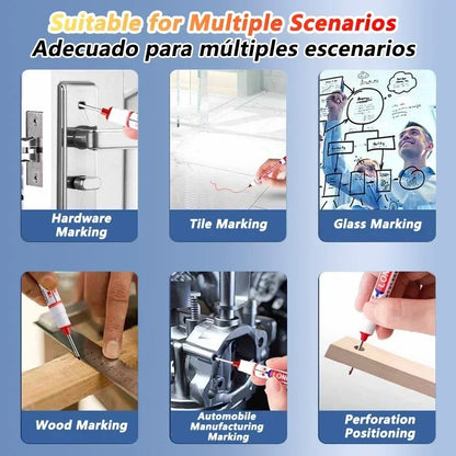 1-40PCS 20mm Deep Hole Long Nib Head Markers For Metal Perforating Pen