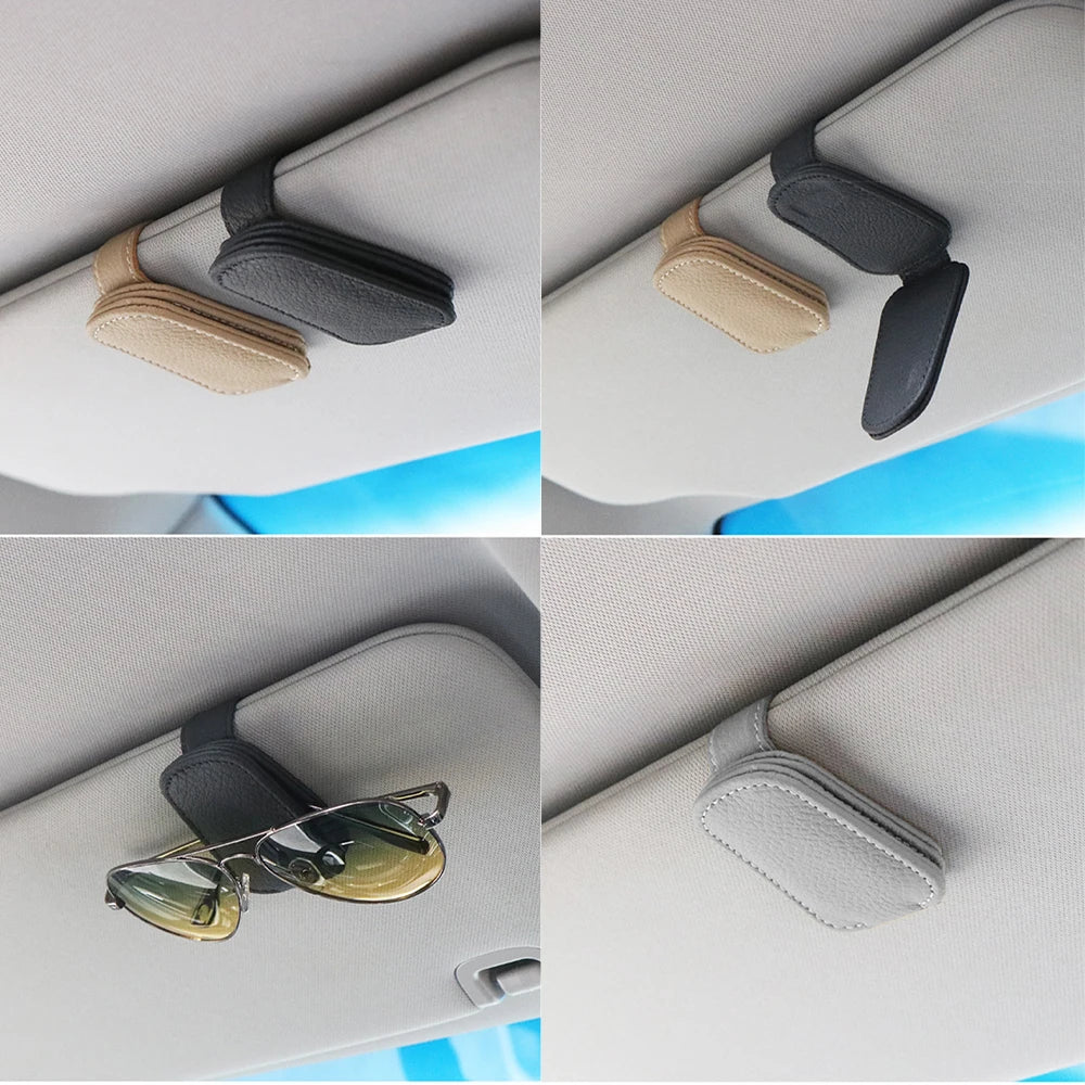 Universal Car Sunglasses Clip Card Ticket Holder Stand Fastener Pen