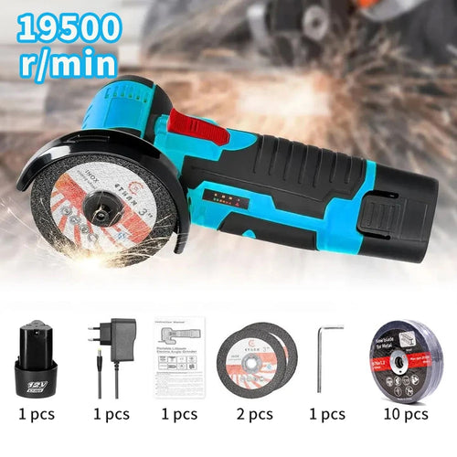 HiLDA 12V/3 Inch Lithium Electric Angle Grinder Mini Small Household