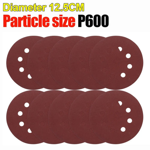 Universal 8 Hole Sanding Discs 125mm Sandpaper for Metal Wood Glass