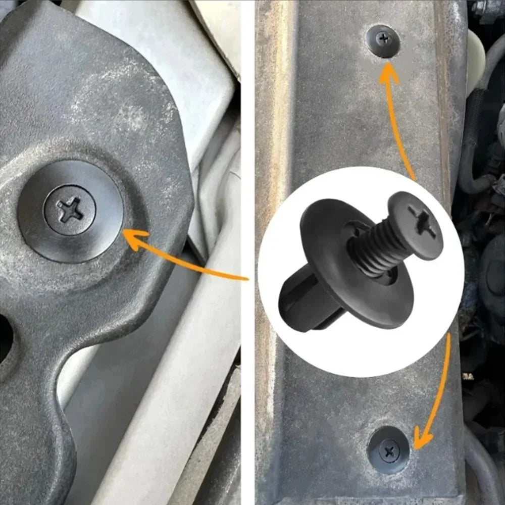 190PCS rivet fasteners, 6 models and sizes, body fixing clip bumper,