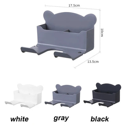 Wall Mounted Hair Dryer Holder for Bathroom Shelf Without Drilling