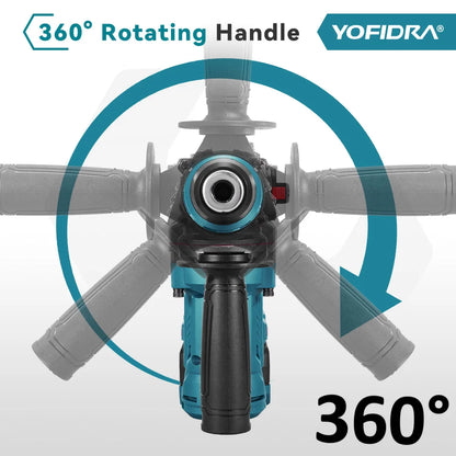 YOFIDRA 26MM 2200W Brushless Electric Hammer Impact Drill Cordless