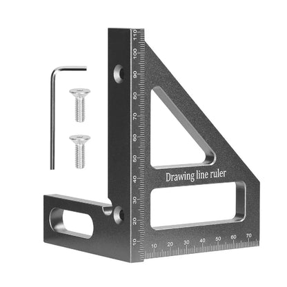 3D Multi-Angle Miter Triangle Ruler,45/90 Degree Aluminum Woodworking