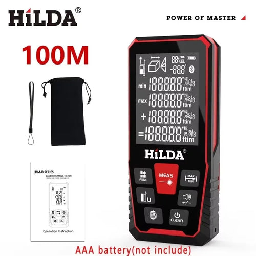 HILDA 50M/100M/120M Laser Rangefinder Distance Meter Laser Tape Range
