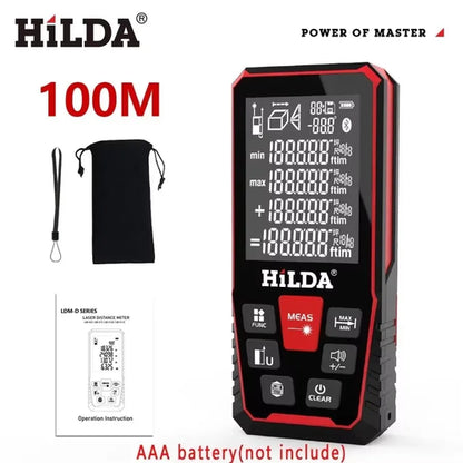 HILDA 50M/100M/120M Laser Rangefinder Distance Meter Laser Tape Range