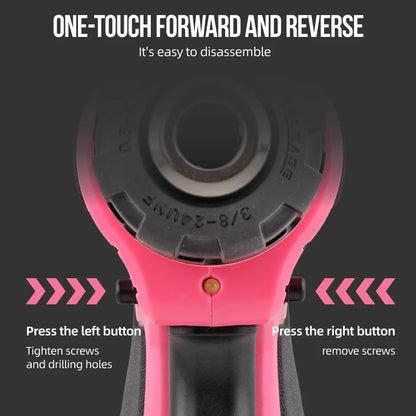 Hi-Spec 133PC Power Tool Combo Kits with 8V Cordless Drill,Home