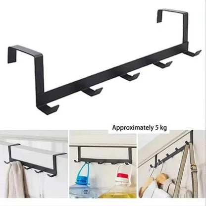 1 Piece Of Household Space Saving  Five Hook Door Hanger Hook  Easy To