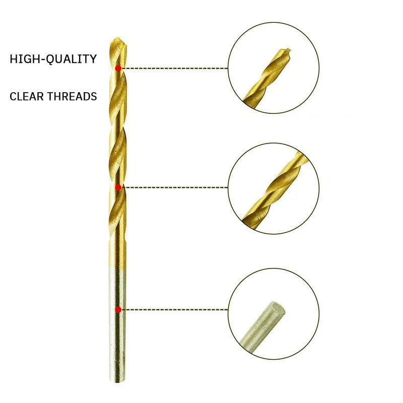 Titanium Plated Straight Shank Twist Drill High Quality Mini Twist