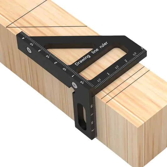 3D Multi-Angle Miter Triangle Ruler,45/90 Degree Aluminum Woodworking