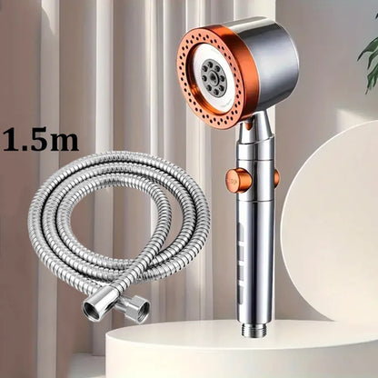 New High Pressure Water Saving Filter Shower Head 5 Modes Handheld