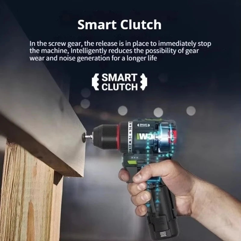 WORX WU135 Cordless Electric Drill 12V 50Nm 1800rpm Brushless Motor