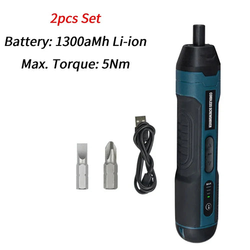 Mini Cordless Electric Screwdriver Rechargeable 1300mah Power Drill