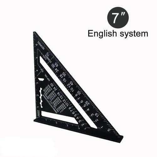 New 7Inch Triangle Ruler Measurement Tool Aluminium Alloy Carpenter