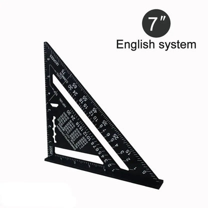 New 7Inch Triangle Ruler Measurement Tool Aluminium Alloy Carpenter