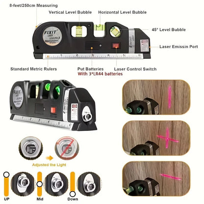 HOMEFISH Easy to Use Laser Level Line Tool Multipurpose Laser Level