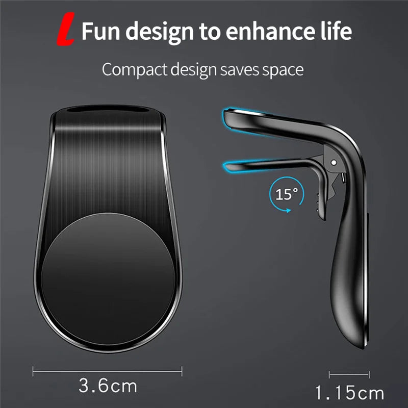 Magnetic Car Phone Holder Stand Air Vent Clip Car Mobile Mount Bracket