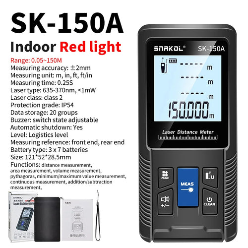 Snakol Laser Distance Meter 40m 50m 70m 100m 120m Rangefinder Digital