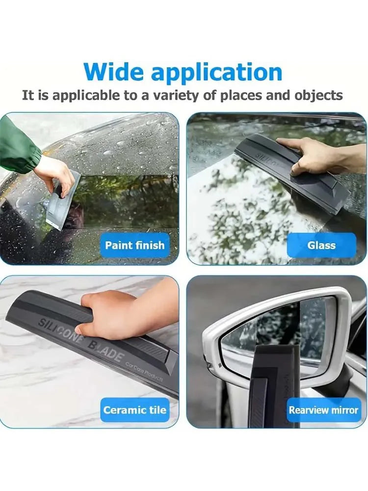 1pc Non-Scratch Wiper, Soft Silicone Handy Squeegee, Car Glass Window