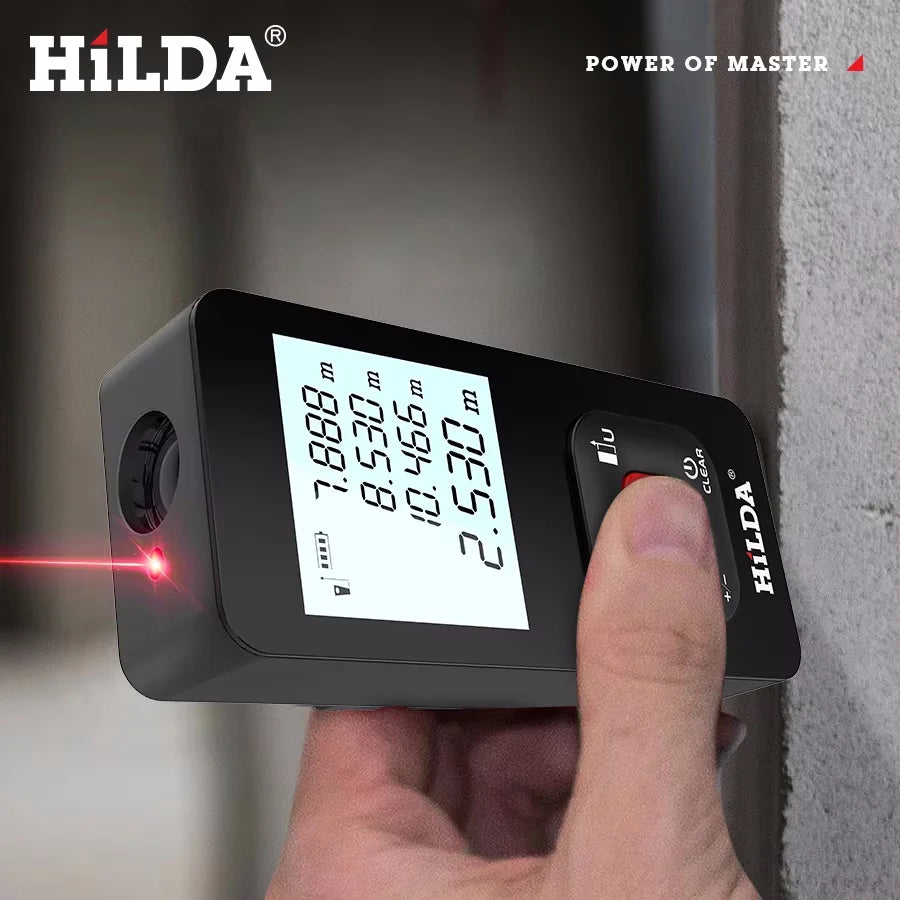 HILDA 50M/100M/120M Laser Rangefinder Distance Meter Laser Tape Range