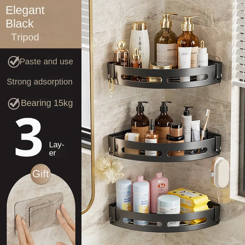 1/2/3pcs Adhensive Bathroom Shampoo Holder Shower Caddy Shelves