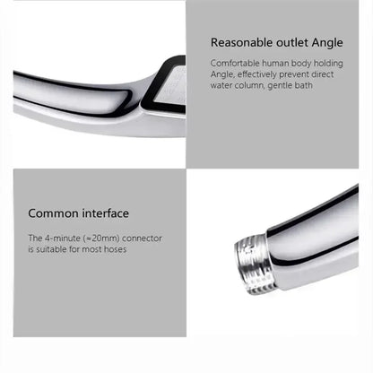 300-Hole Square Hand-Held Pressurized Shower Head Shower Nozzle Bath