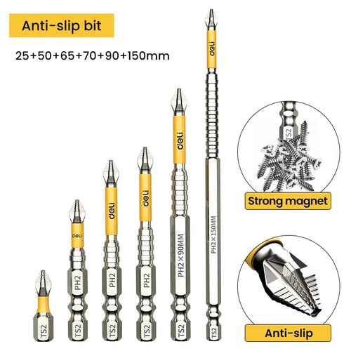 Non-slip PH2 Magnetic Batch Head Cross Screwdriver Hardness Drill Bit