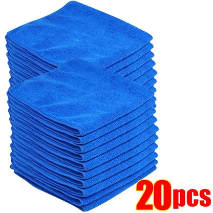 20/10PCS Car Cleaning and Washing Square Towel Super Absorbent and Non