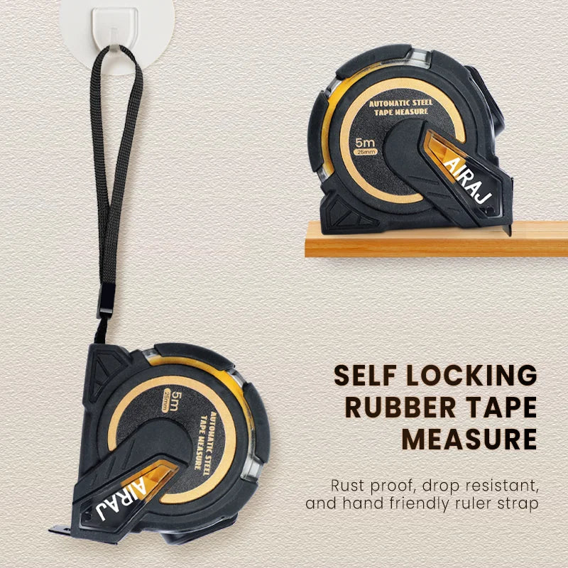 AIRAJ 3M to 10M Metric and imperial system Self-Locking Tape Measure ,