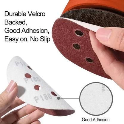 Universal 8 Hole Sanding Discs 125mm Sandpaper for Metal Wood Glass
