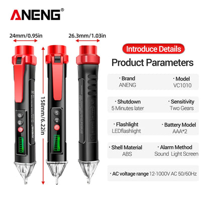 ANENG VC1010 Digital AC/DC Voltage Detectors Smart Non-Contact Tester