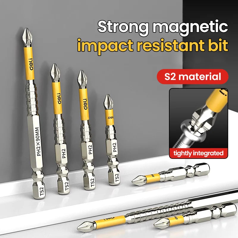 Non-slip PH2 Magnetic Batch Head Cross Screwdriver Hardness Drill Bit